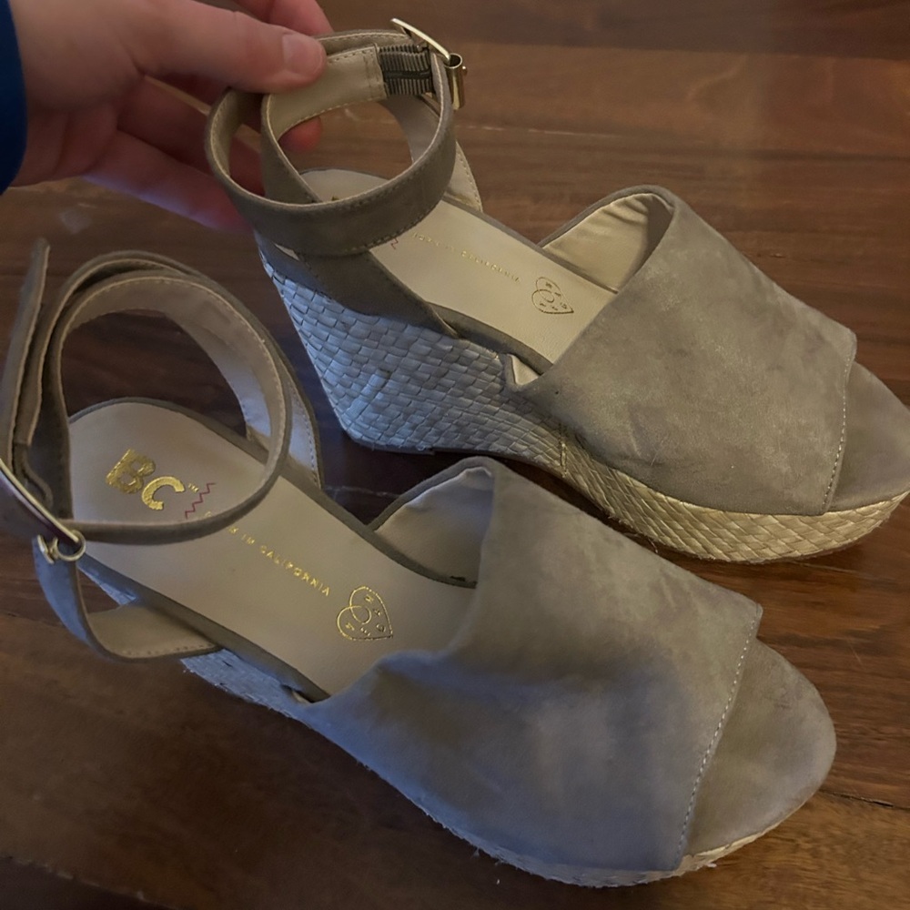 BC Born in California Taupe Women's Wedge Sandals